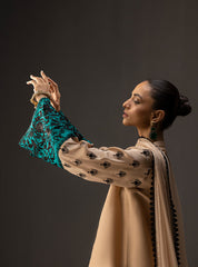 3 Piece Unstitched Embroidered and Printed SIlk Suit V229