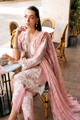 3 Piece Unstitched Embroidered Lawn  Suit V720