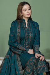Dhanak-3PC Embroidered Shirt with Dhanak Embroidered Dupatta v49